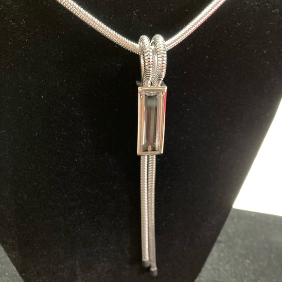 TOCARA. MARGARET Vitrum & Stainless Steel Necklace. 30” + 2” snake chain - Picture 4 of 4